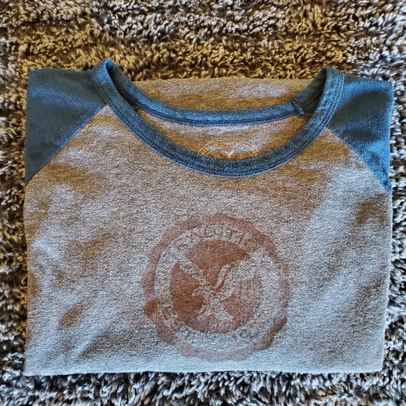 Men's Blue/Gray American Eagle XL shirt - Picture 2 of 5